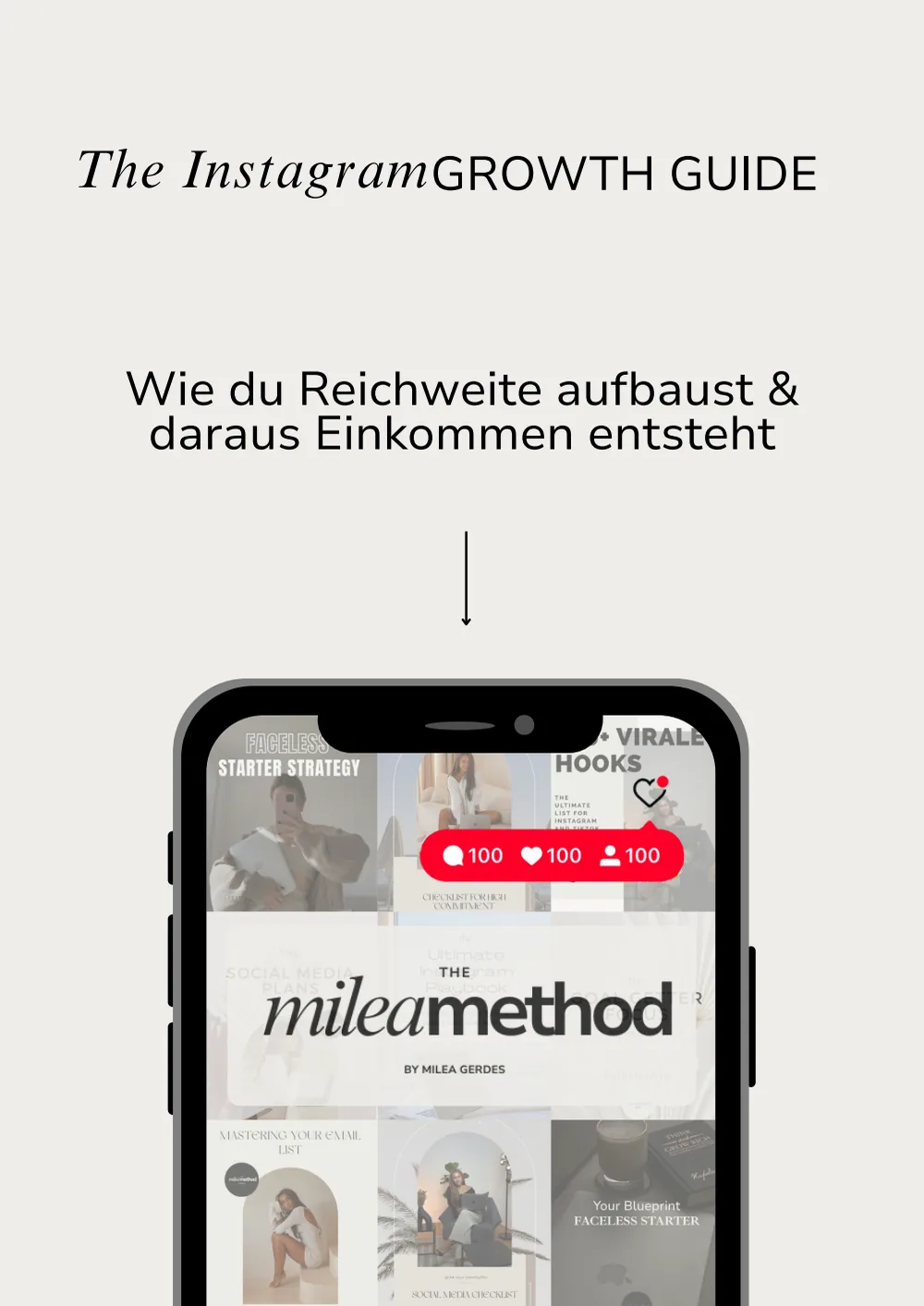 Cover des „Instagram Growth Guide“ von Milea Gerdes